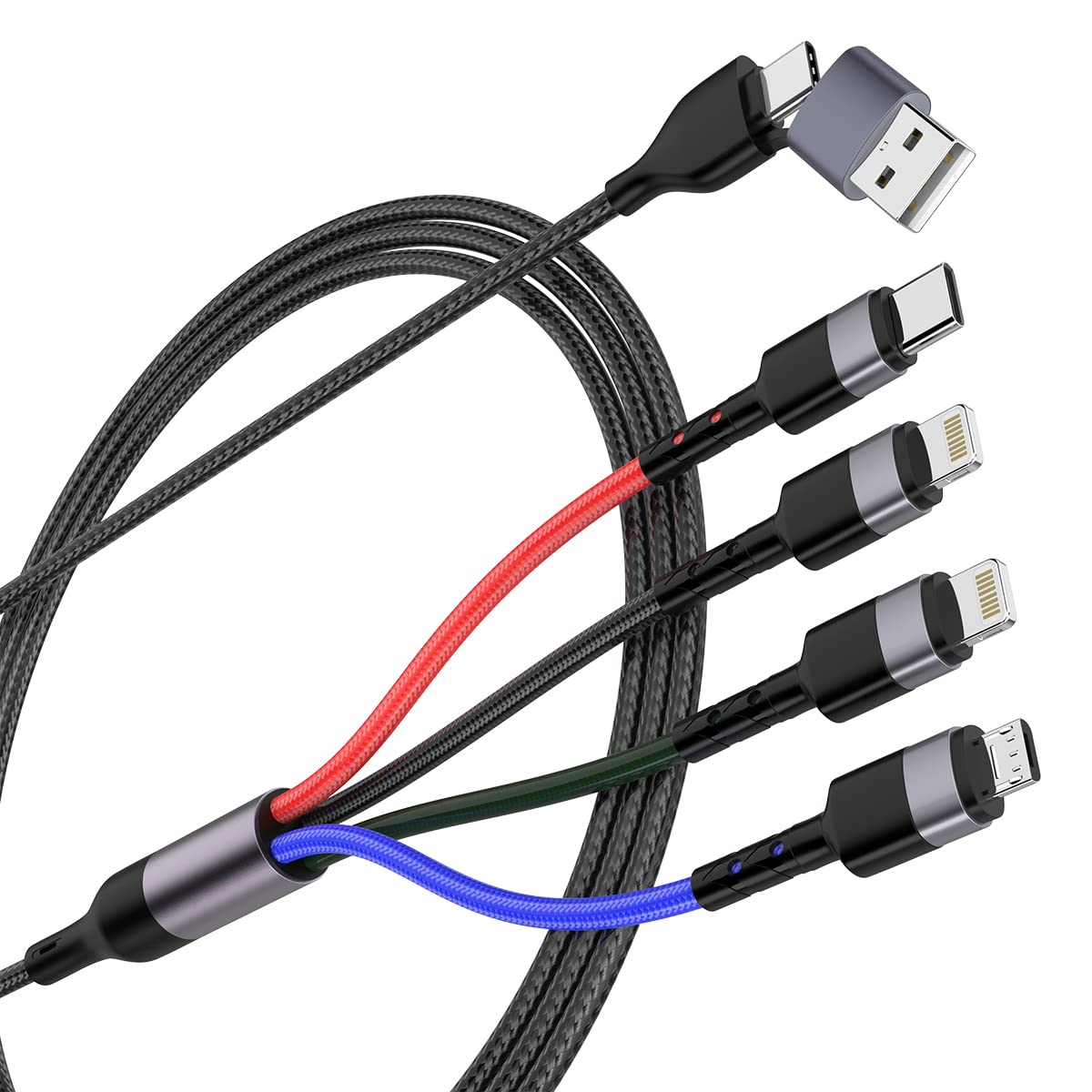 6-in-1 3A Fast Charging Cable for Android/iPhone - MTAKYI