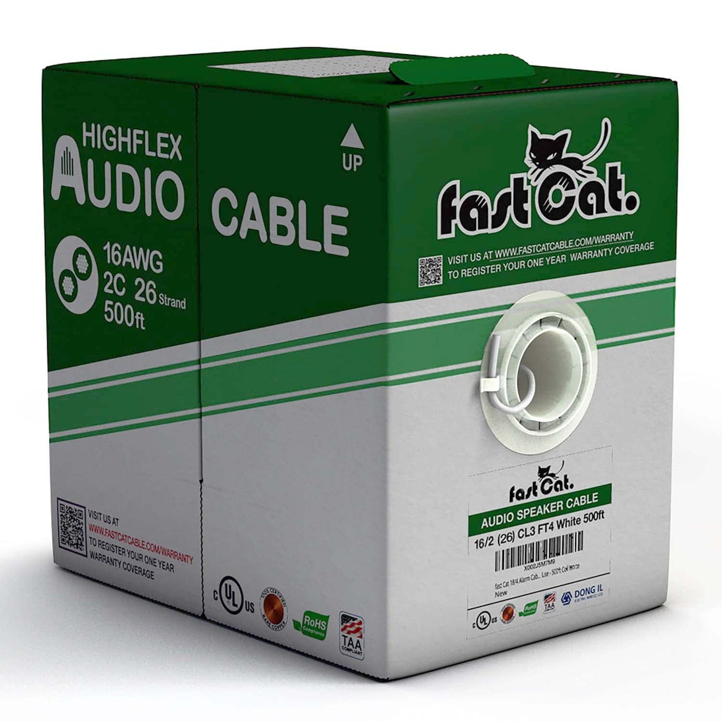 Fast Cat Speaker Wire 16 Gauge 2C for Reliable Audio Connections