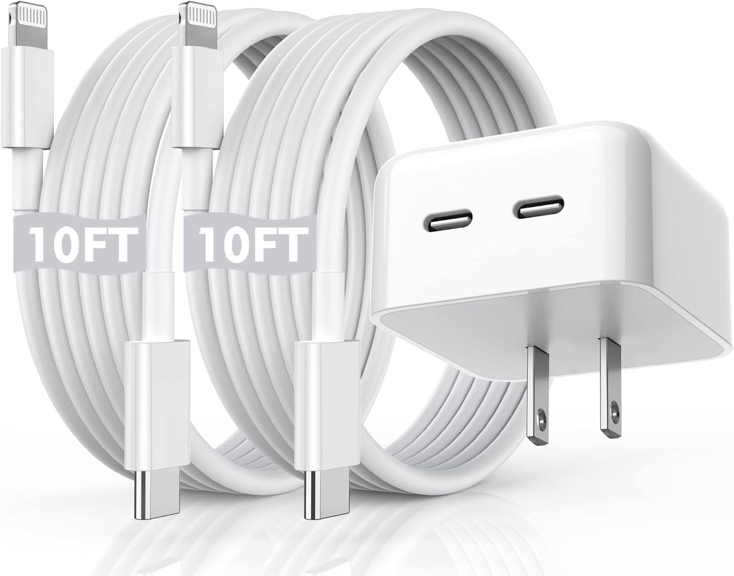 Fast Charge iPhone Dual USB-C 2 pack Bundle