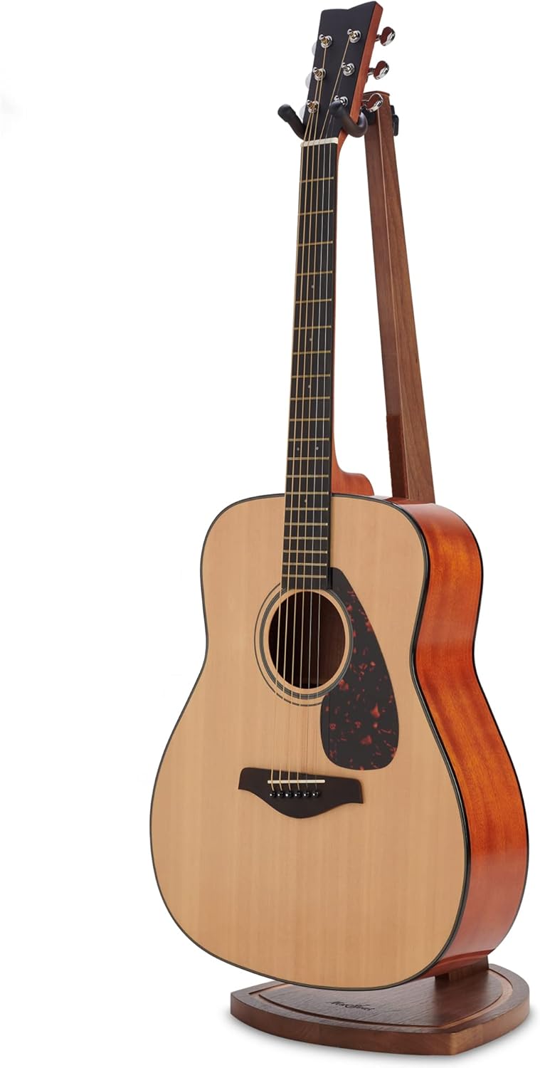 Elegant Black Walnut Guitar Stand for Acoustic and Electric Guitars