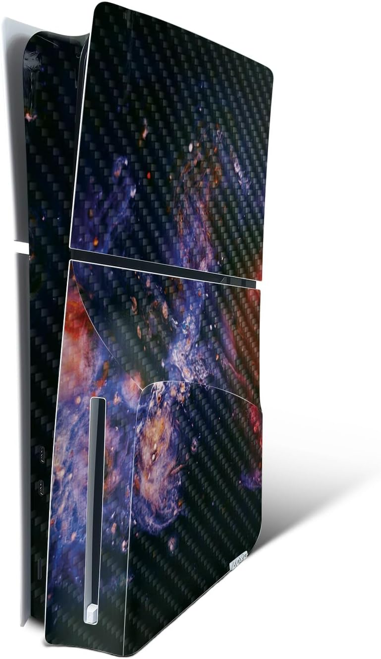 MightySkins Carbon Fiber Skin for PS5 Slim Console - Andromeda