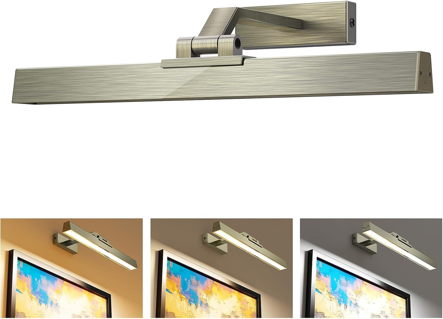 Dimmable Greenish Bronze Battery Operated Picture Light 16in
