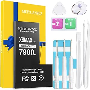 Upgraded 7900mAh Battery for iPhone Xs MAX - High Capacity