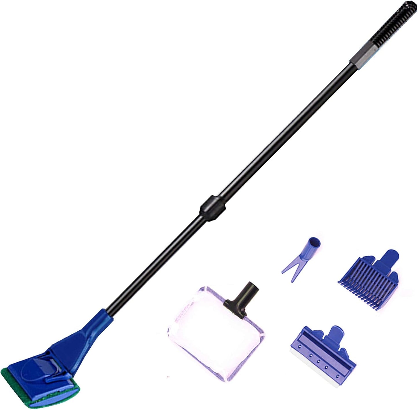 JZMYXA 5-in-1 Aquarium Cleaning Kit - Deep Tank Maintenance Made Easy