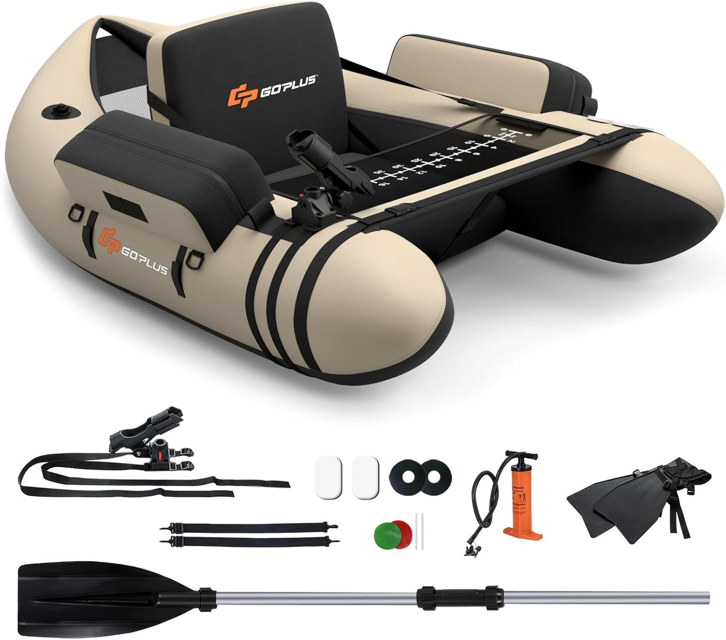 Goplus Inflatable Float Tube for Fishing with High Load Capacity