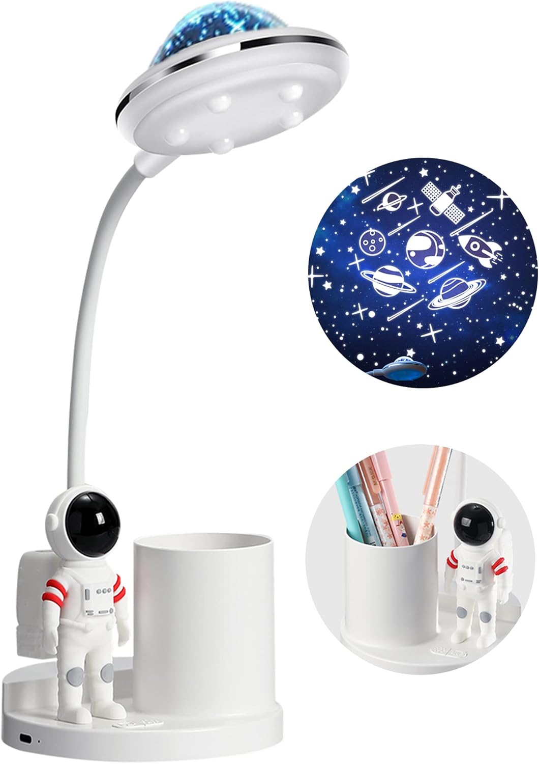 Space Projector Desk Lamp - Kids' Eye-Care Night Light