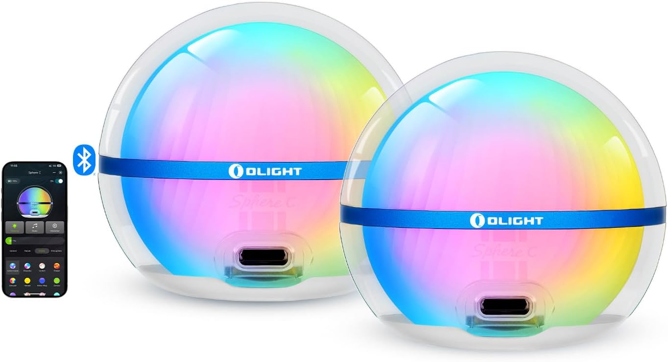 OLIGHT Sphere C Smart Night Light - USB-C Rechargeable & Dimmable