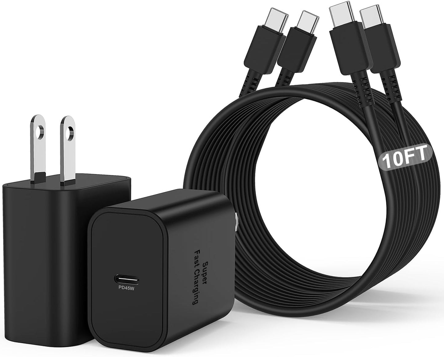 Super Fast 45W Charger + 10ft Cable for Samsung