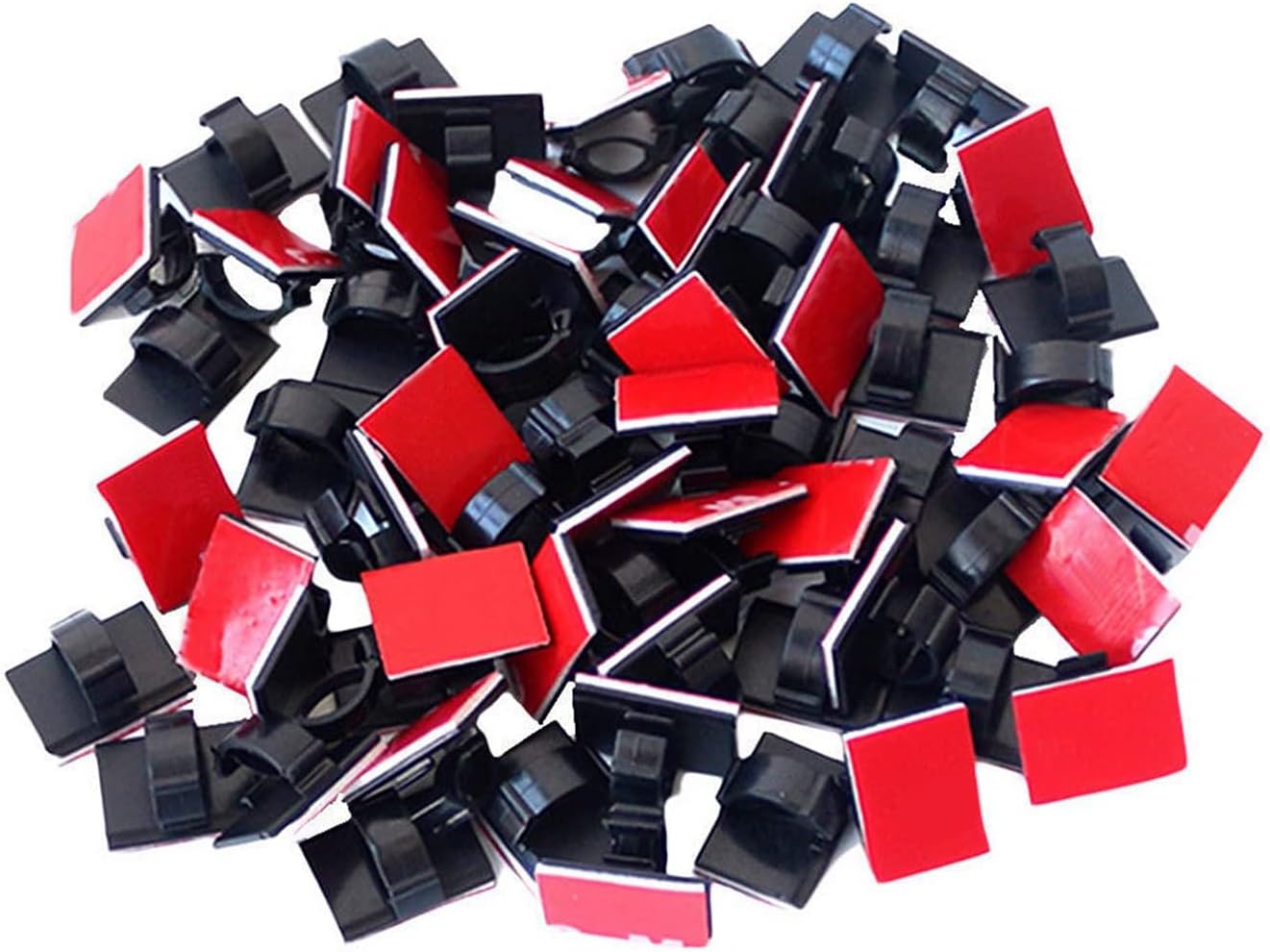 100-Pack Adhesive Wire Clips - Strong Hold for Organized Cables