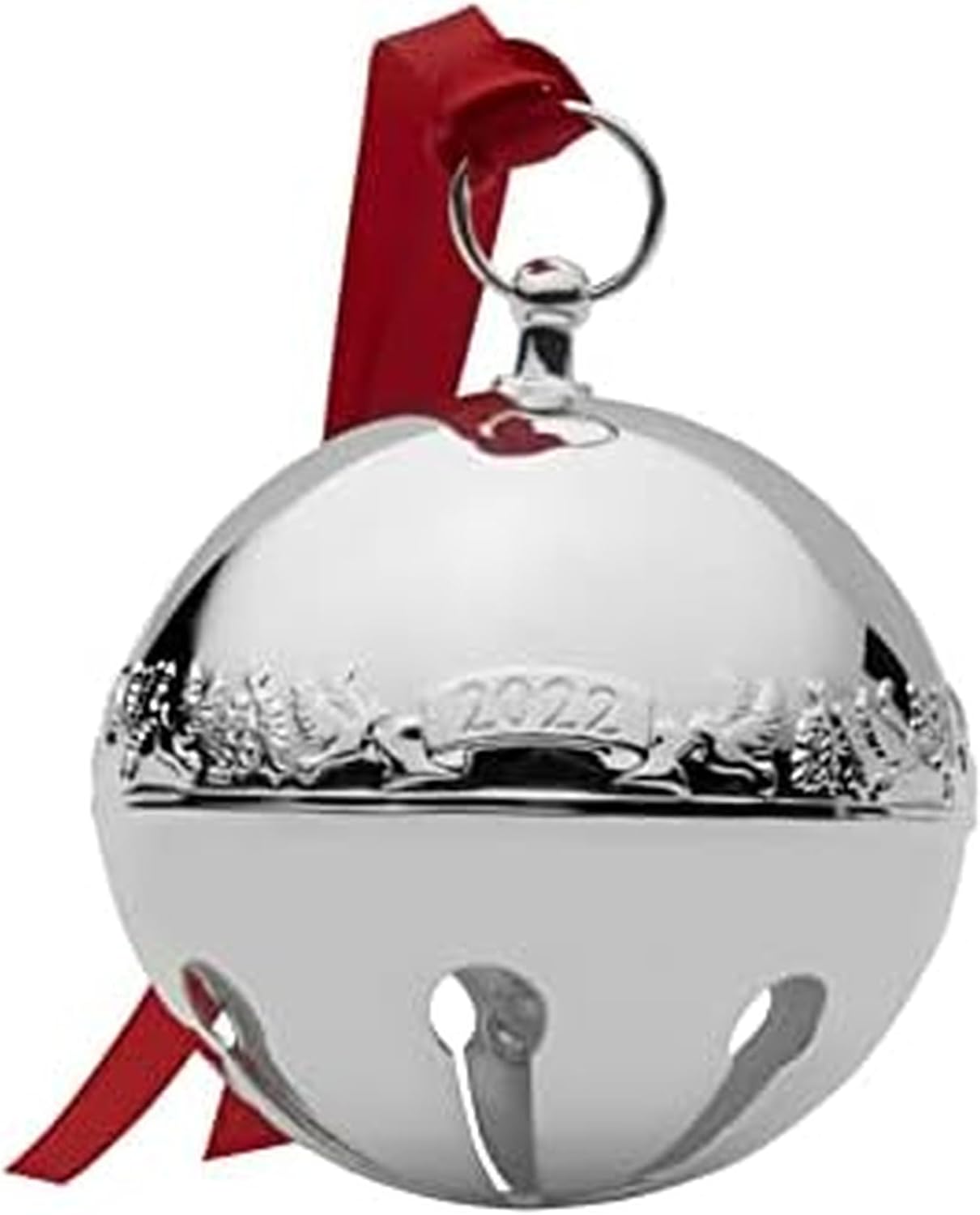 Wallace 2022 Silver-Plated Sleigh Bell Ornament for Christmas