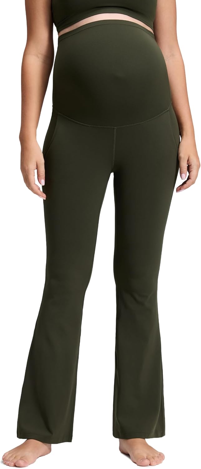 CRZ YOGA Butterluxe Maternity Flare Leggings with Pockets