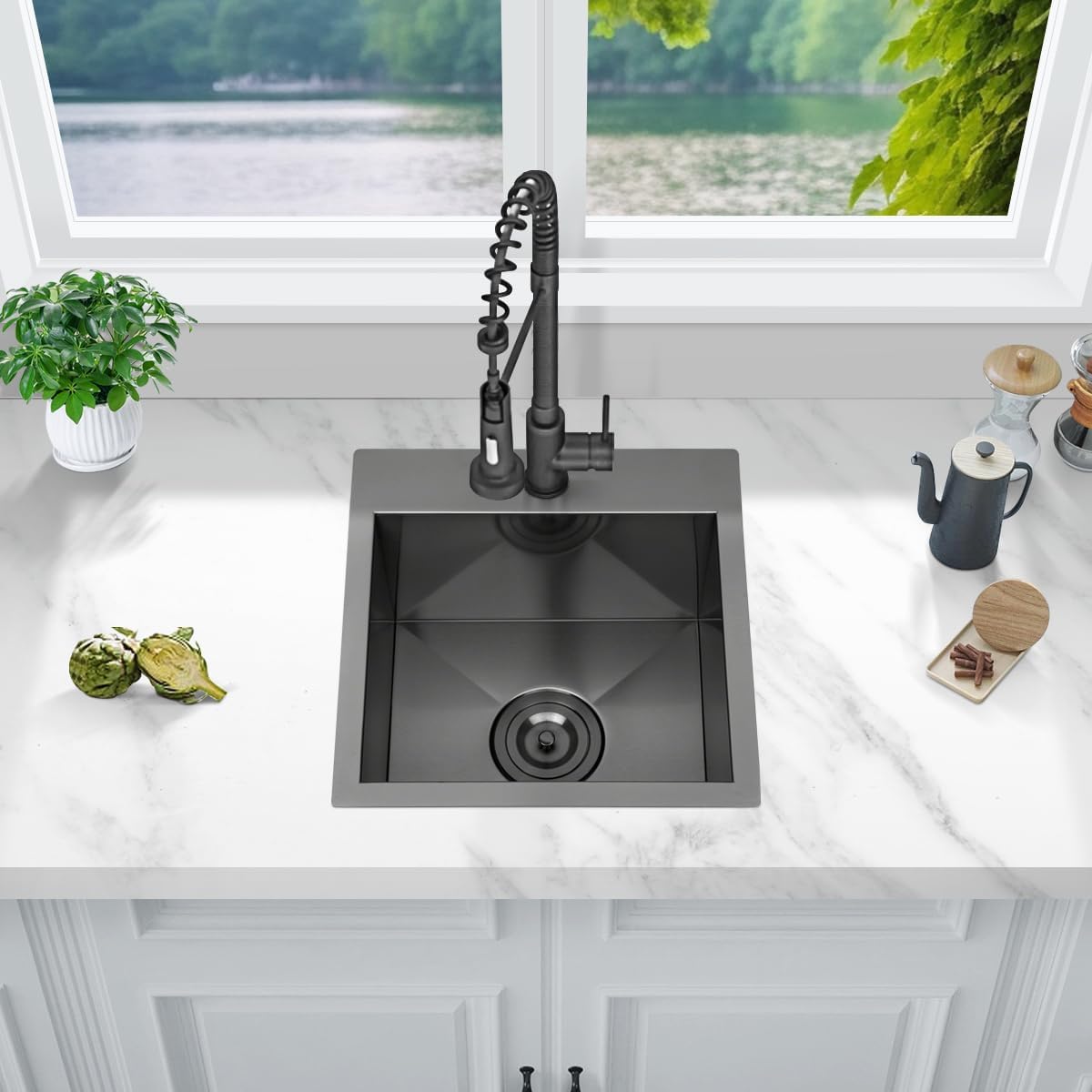 Black Bar Sink Drop In Kitchen Sink for Modern Spaces