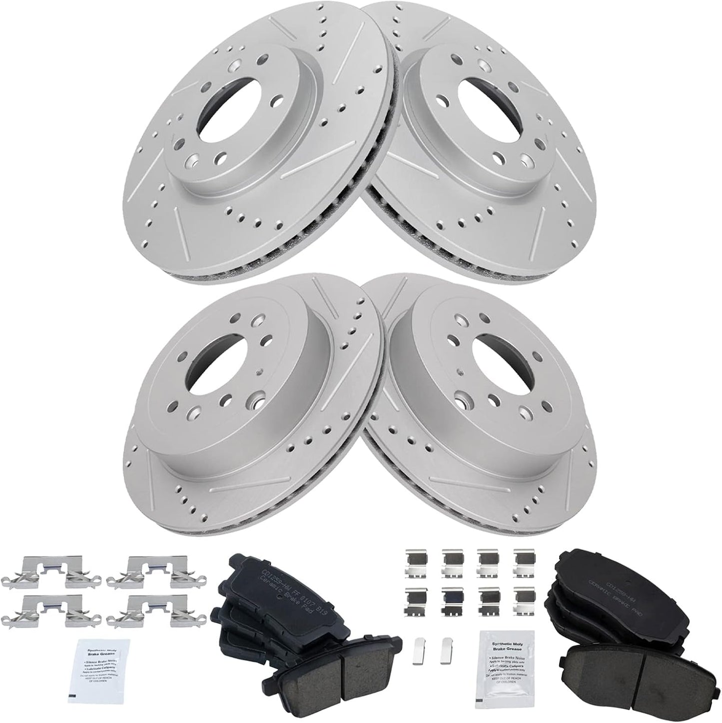 TRQ Performance Brake Pad & Rotor Kit for 2007-2012 Mazda CX-7