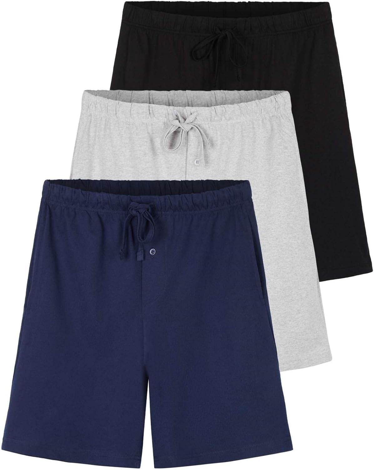 Real Essentials Cotton Knit Sleep Pajama Shorts for Men