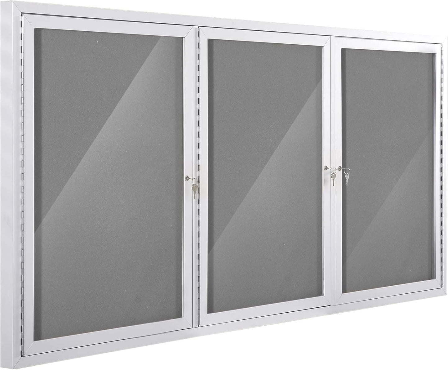 SWANCROWN Outdoor Bulletin Board with Locking Door for Secure Display