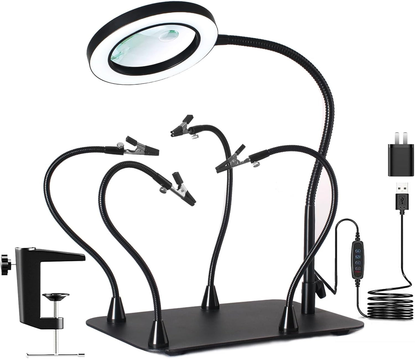 5X & 10X Magnifying Glass with Light for Precision Work