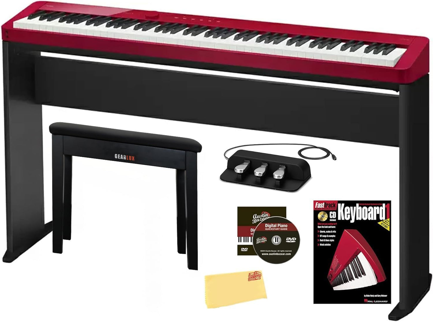 Casio Privia PX-S1100 Digital Piano Bundle with Stand and Pedals