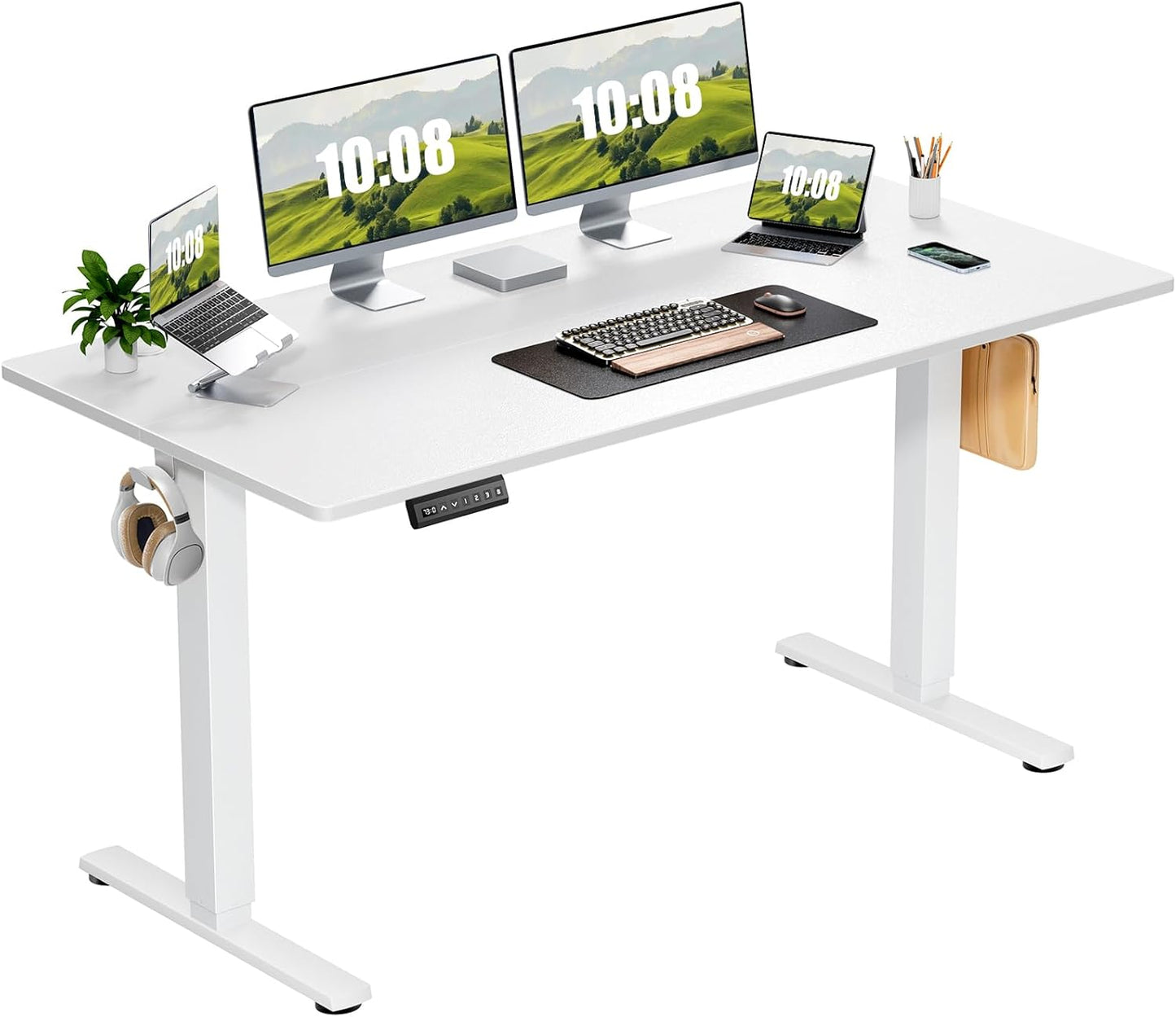 Sweetcrispy Adjustable Height Desk for Home Office Workstation