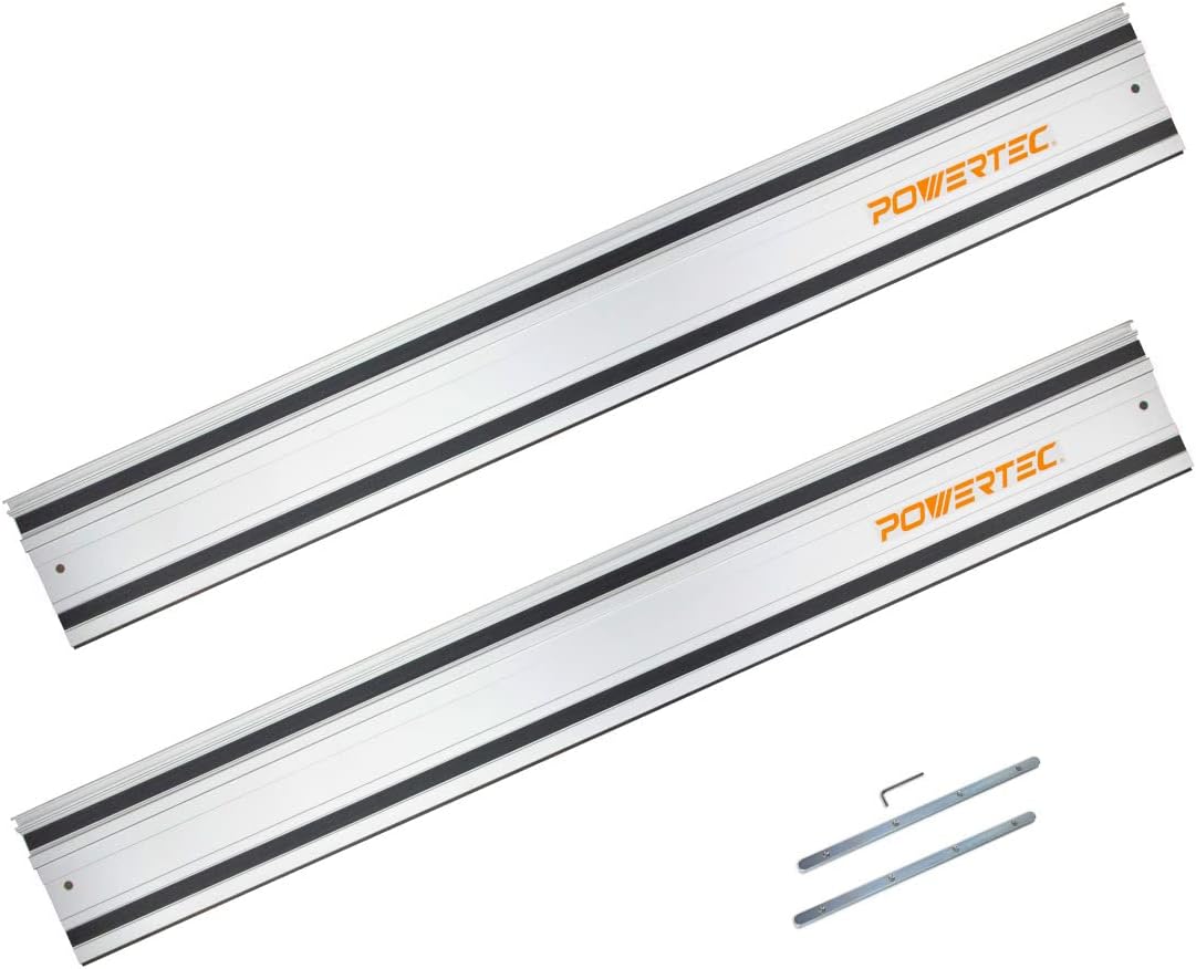 POWERTEC 110 Track Saw Guide Rail Joining Set for Woodworking