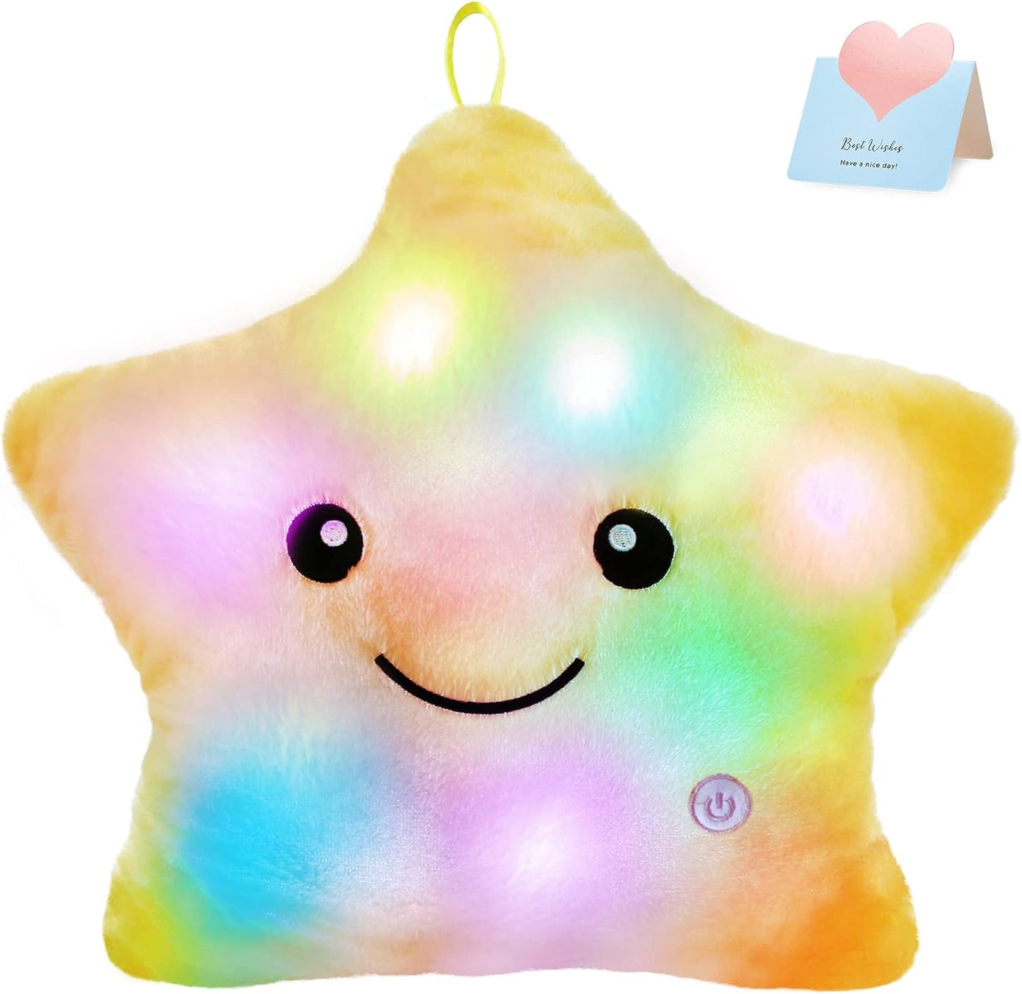 Twinkle Star LED Night Light Plush - Glowing Comfort!