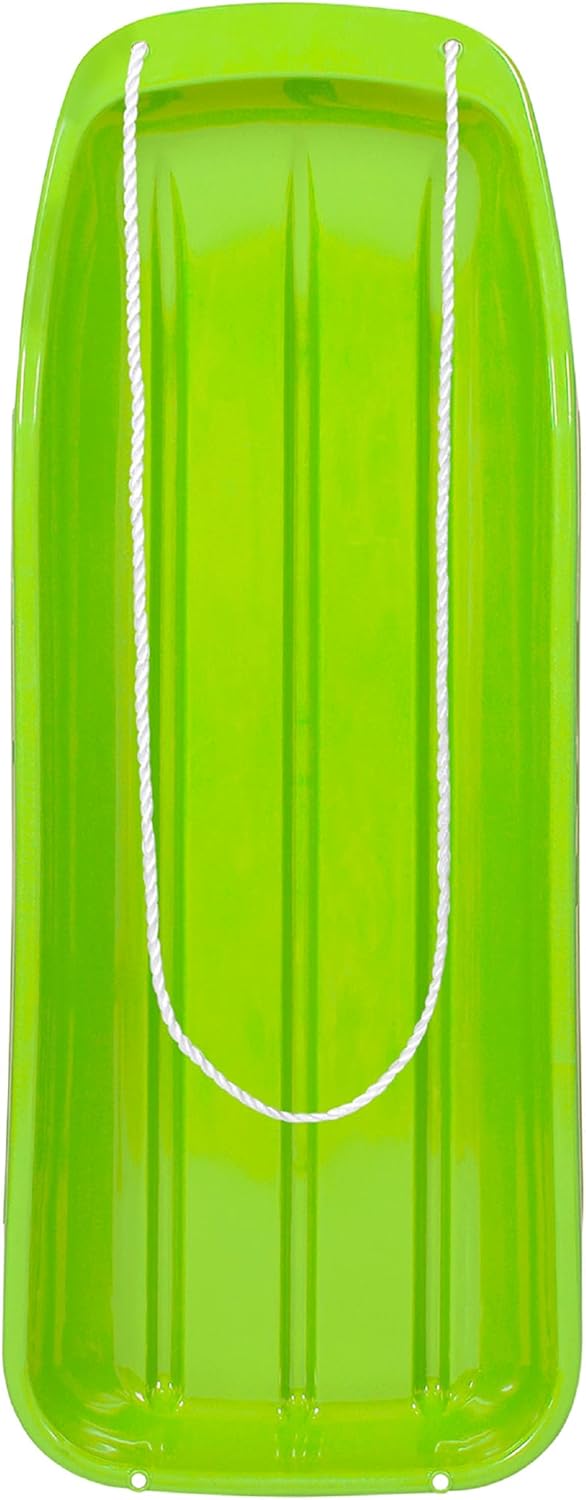 48in Kids Plastic Toboggan Snow Sled for Winter Fun