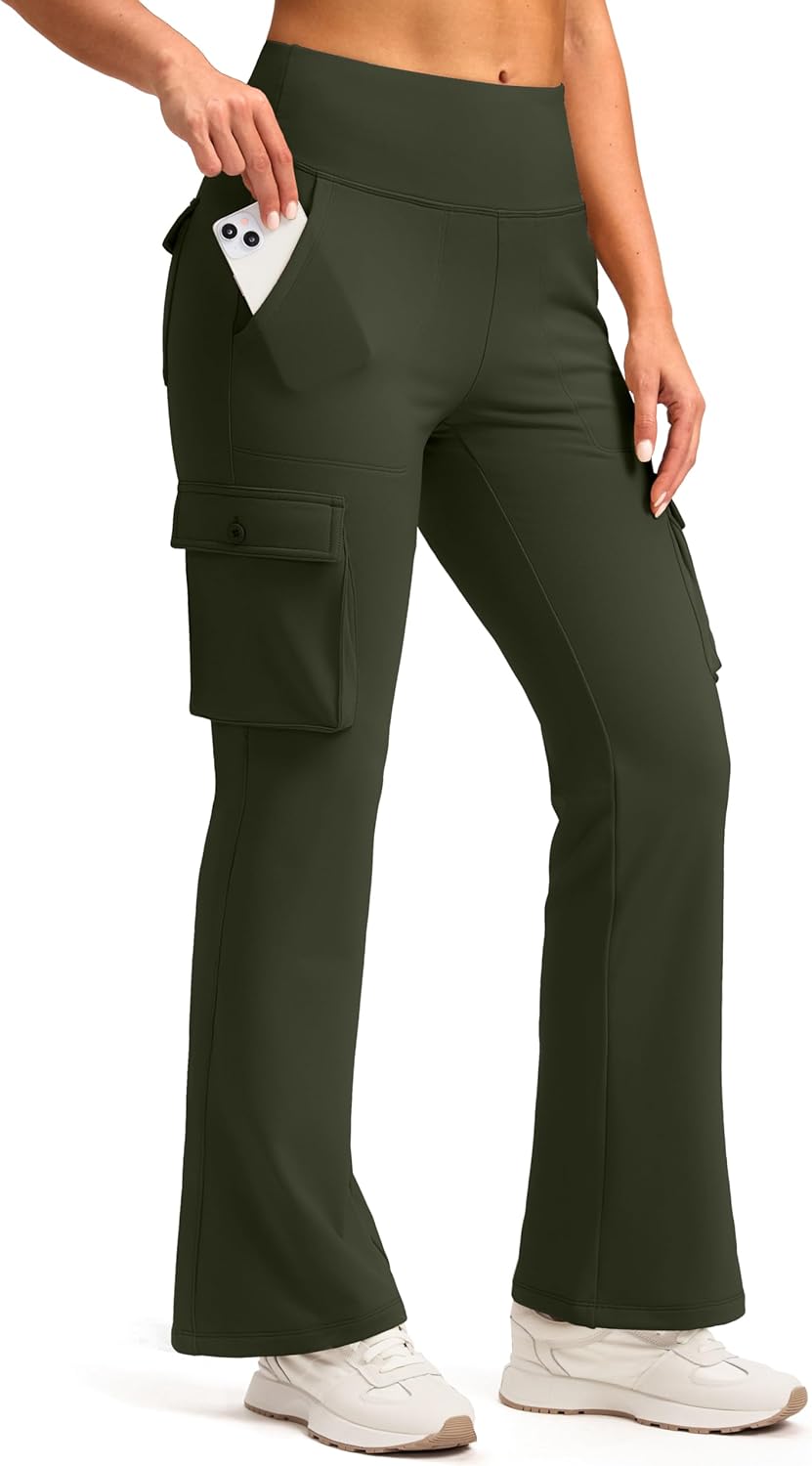 High Waist Yoga Pants with 6 Pockets for Fitness and Travel