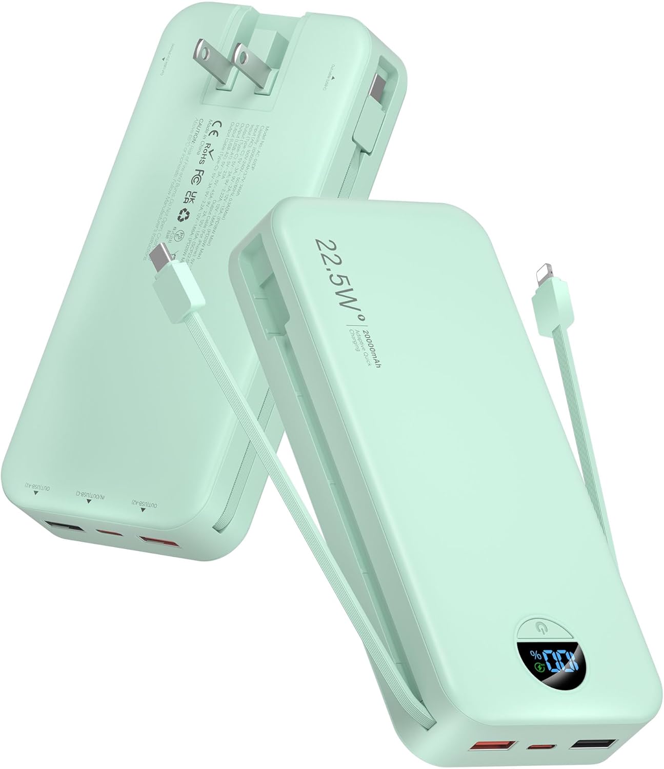 Portable Charger Power Bank 20000mAh with Fast Charging Features