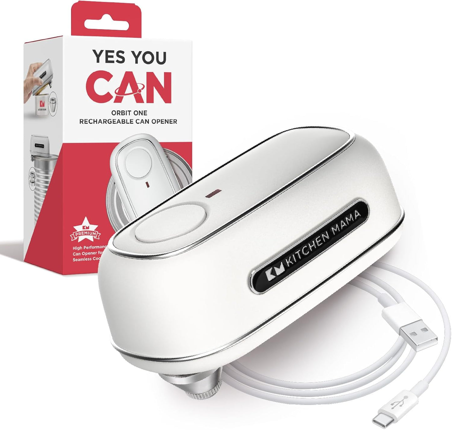 Kitchen Mama Orbit One Electric Can Opener: Hands-Free & Safe