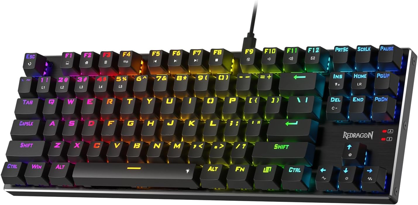 Redragon K660 RGB TKL Keyboard - Quiet Linear Red Switch