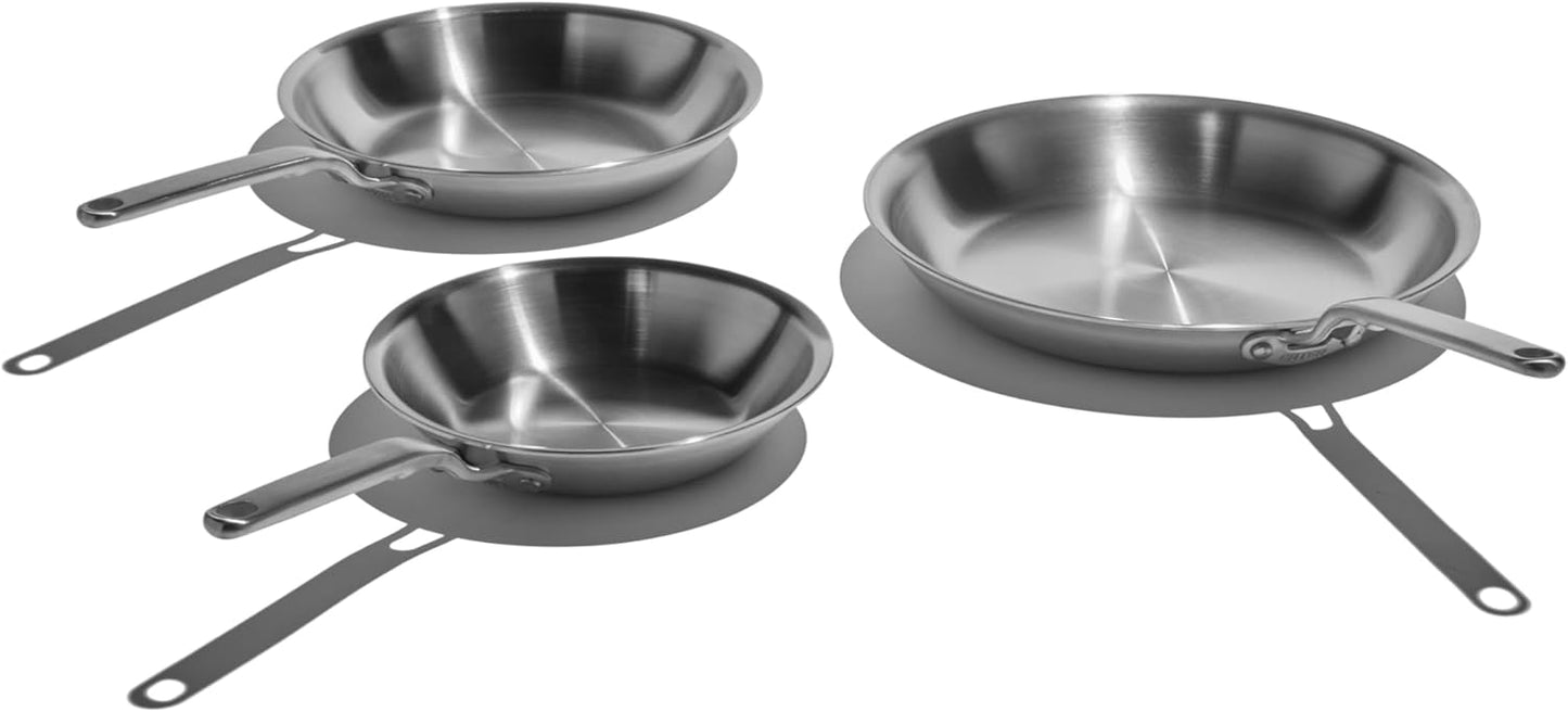 Heritage Steel Eater Series 3 Piece Fry Pan Set for Cooking