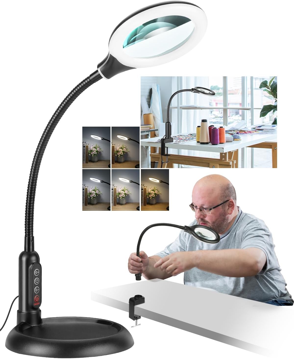 Hands-Free Magnifying Lamp for Precision Work