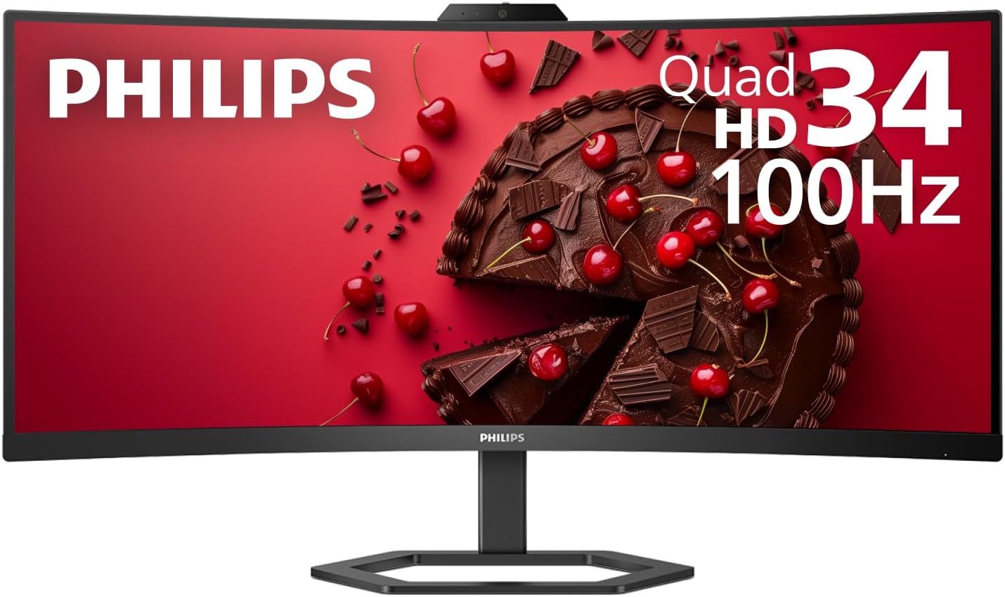 Philips 34 UltraWide Monitor with Webcam & Mic