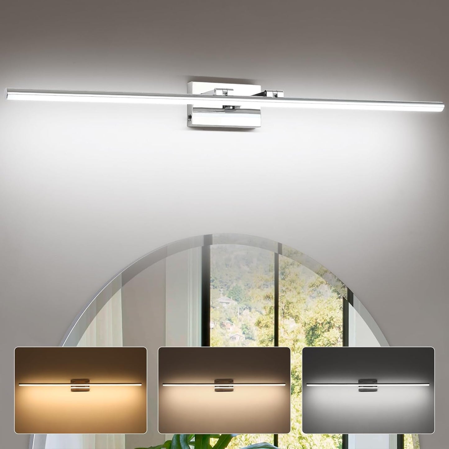 48 Inch LED Bathroom Vanity Light with Adjustable Color Temp