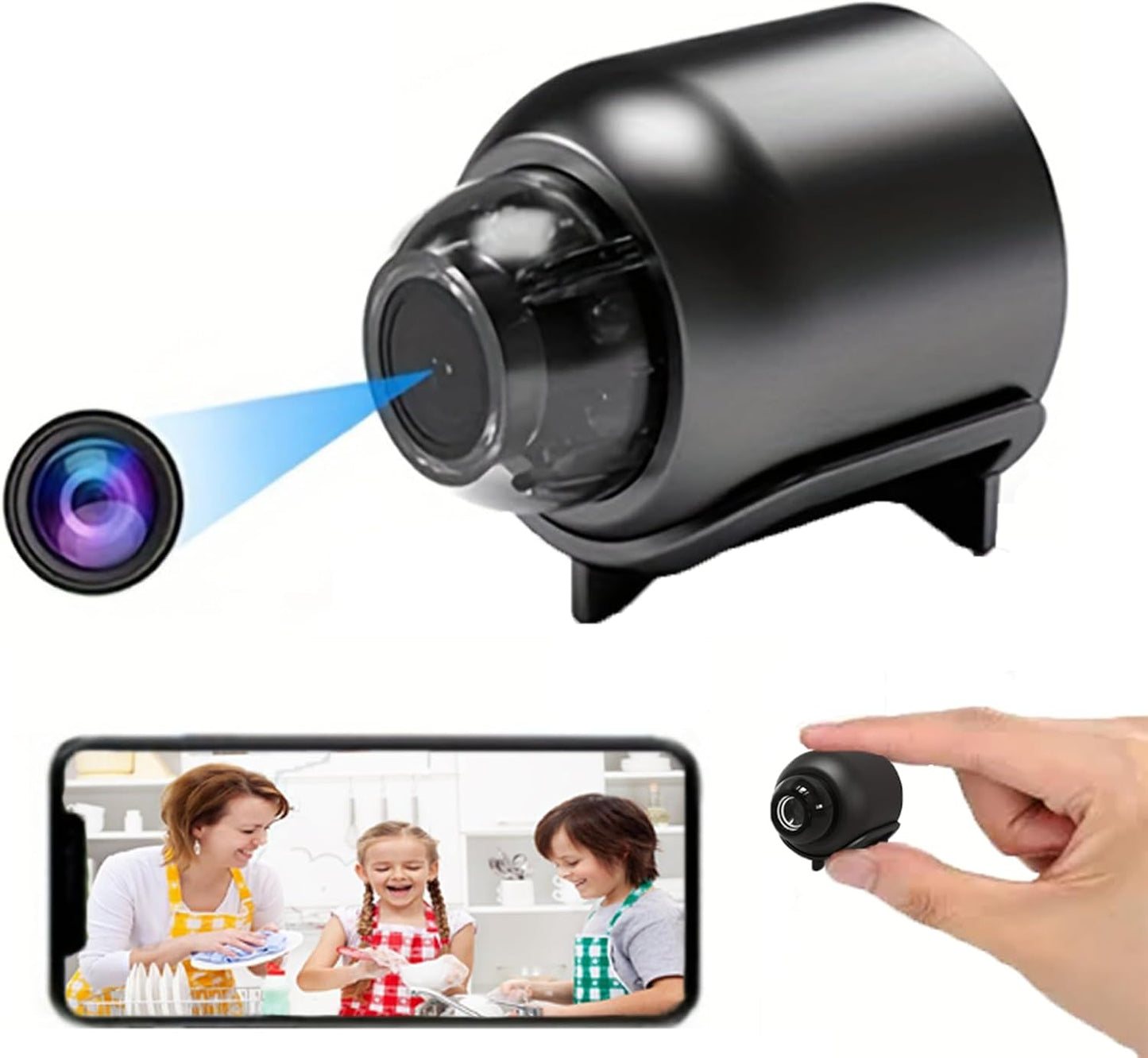 Senri Mini Wireless Spy Camera: Remote Viewing for Home Security