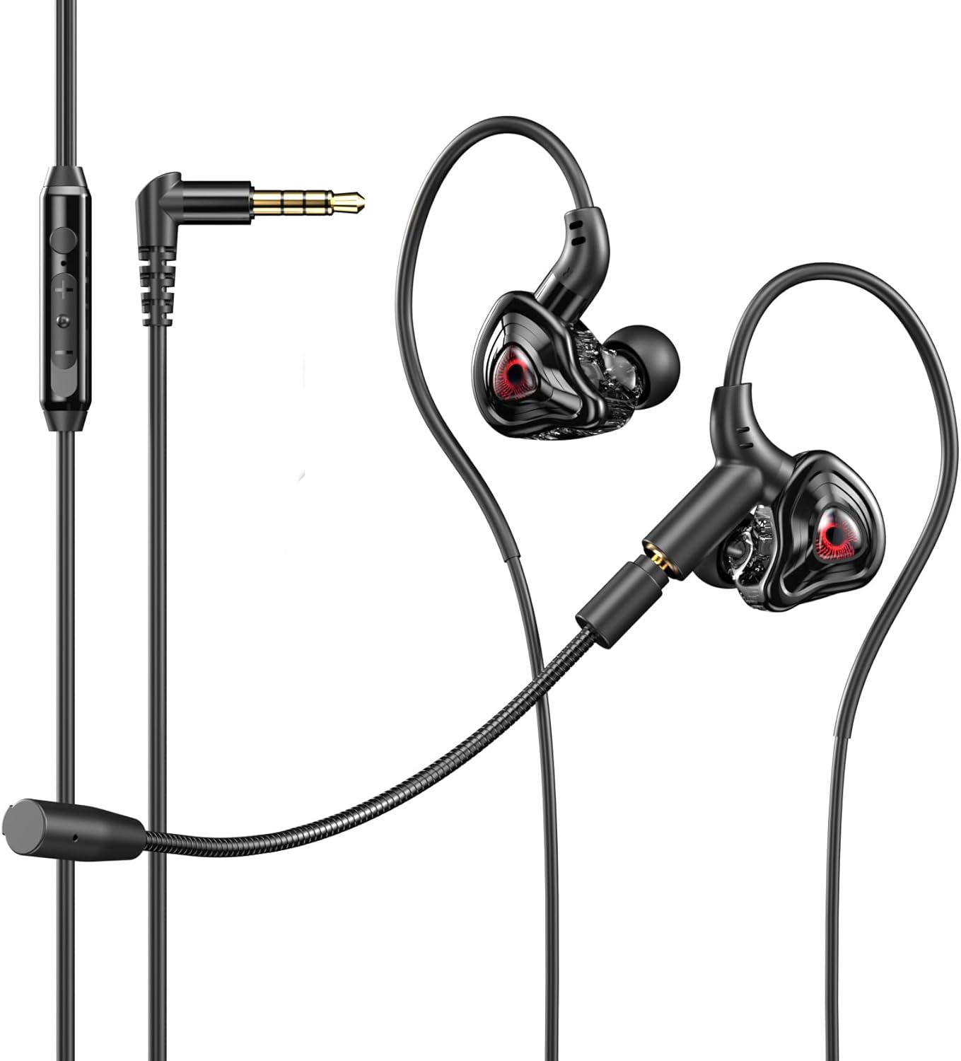 QJF Gaming Earbuds with Dual Audio Drivers