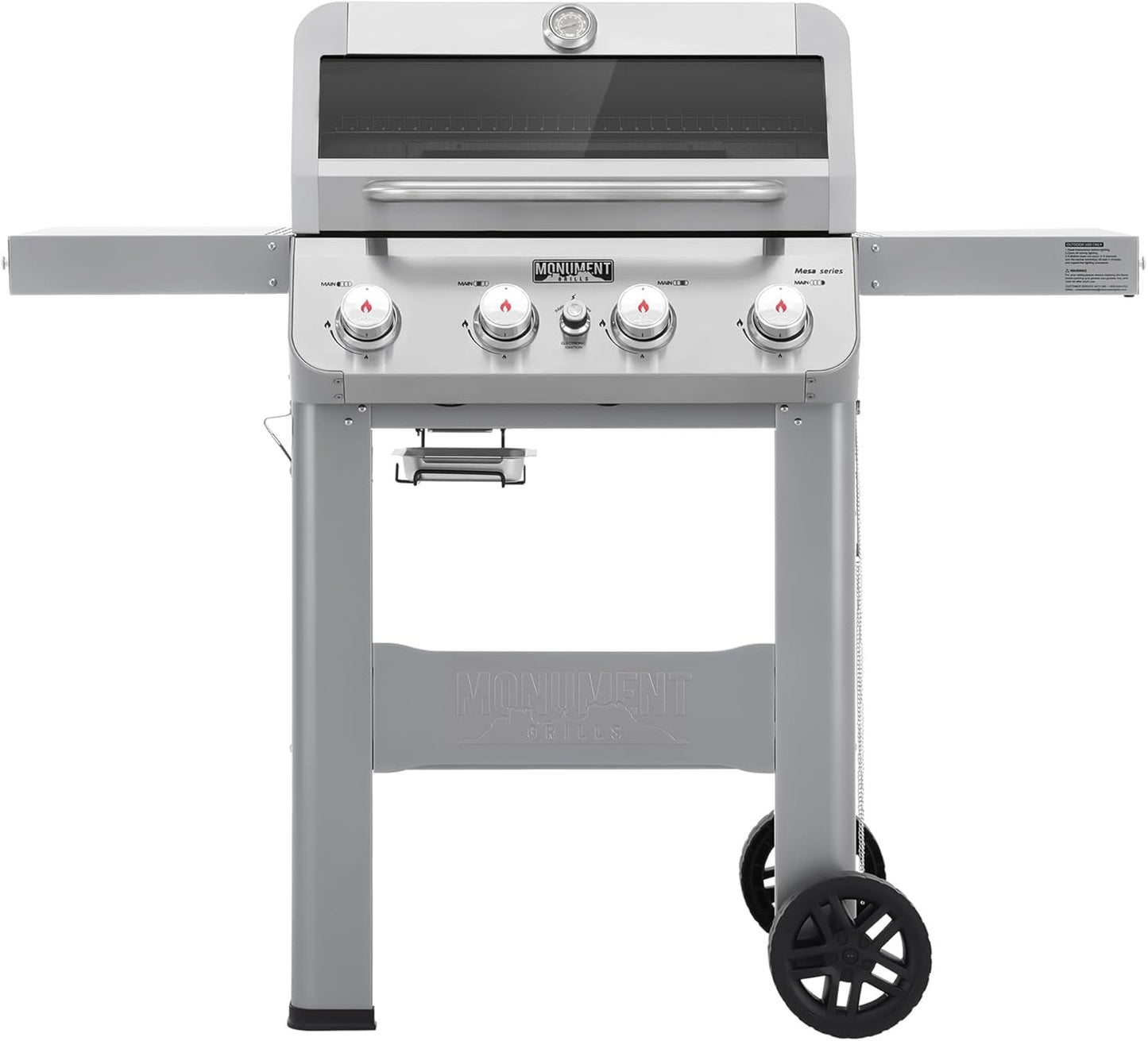 Monument Grills 4-Burner Liquid Propane Gas Grill for BBQ Lovers