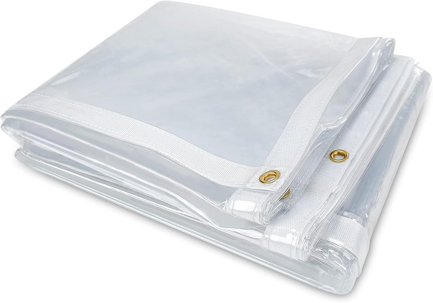 7 x 9FT Outdoor Clear Tarp Curtain Waterproof Wind-Proof Cover