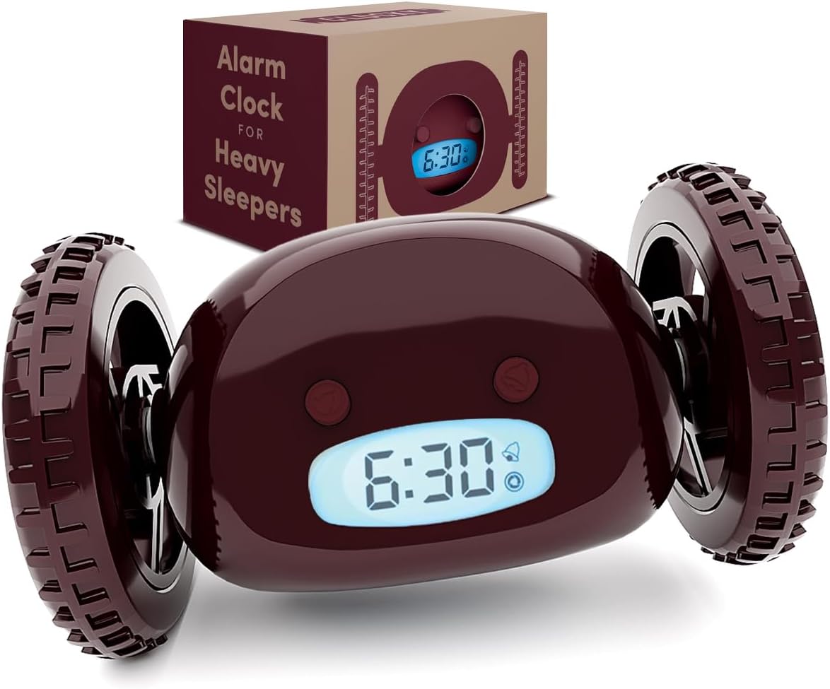CLOCKY Extra Loud Alarm Clock for Heavy Sleepers on Wheels