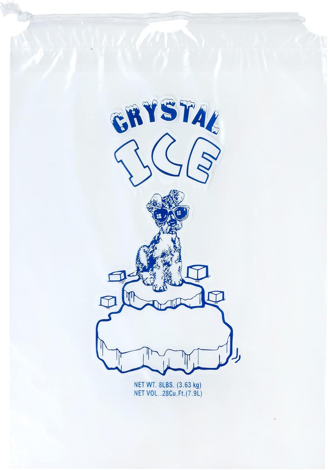 Durable 8 lb Ice Bags with Drawstring for All Your Events