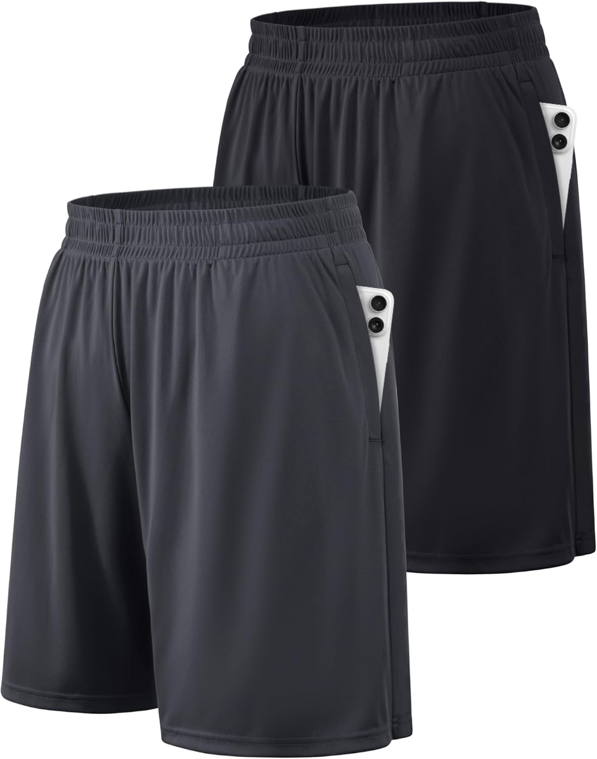 BALENNZ Athletic Shorts for Men with Pockets and Elastic Waistband