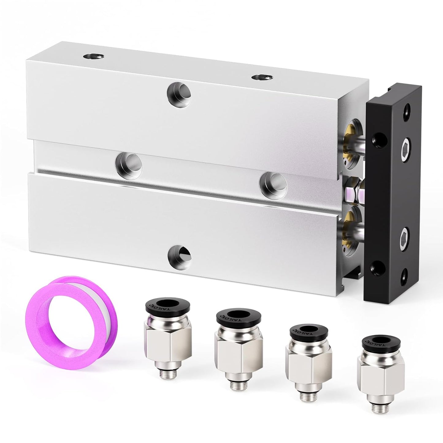 Double-Rod Double-Acting Air Cylinder 32mm Bore 25mm Stroke