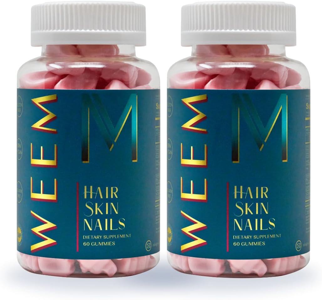 WEEM Hair Skin and Nails Gummies for Healthy Hair Growth