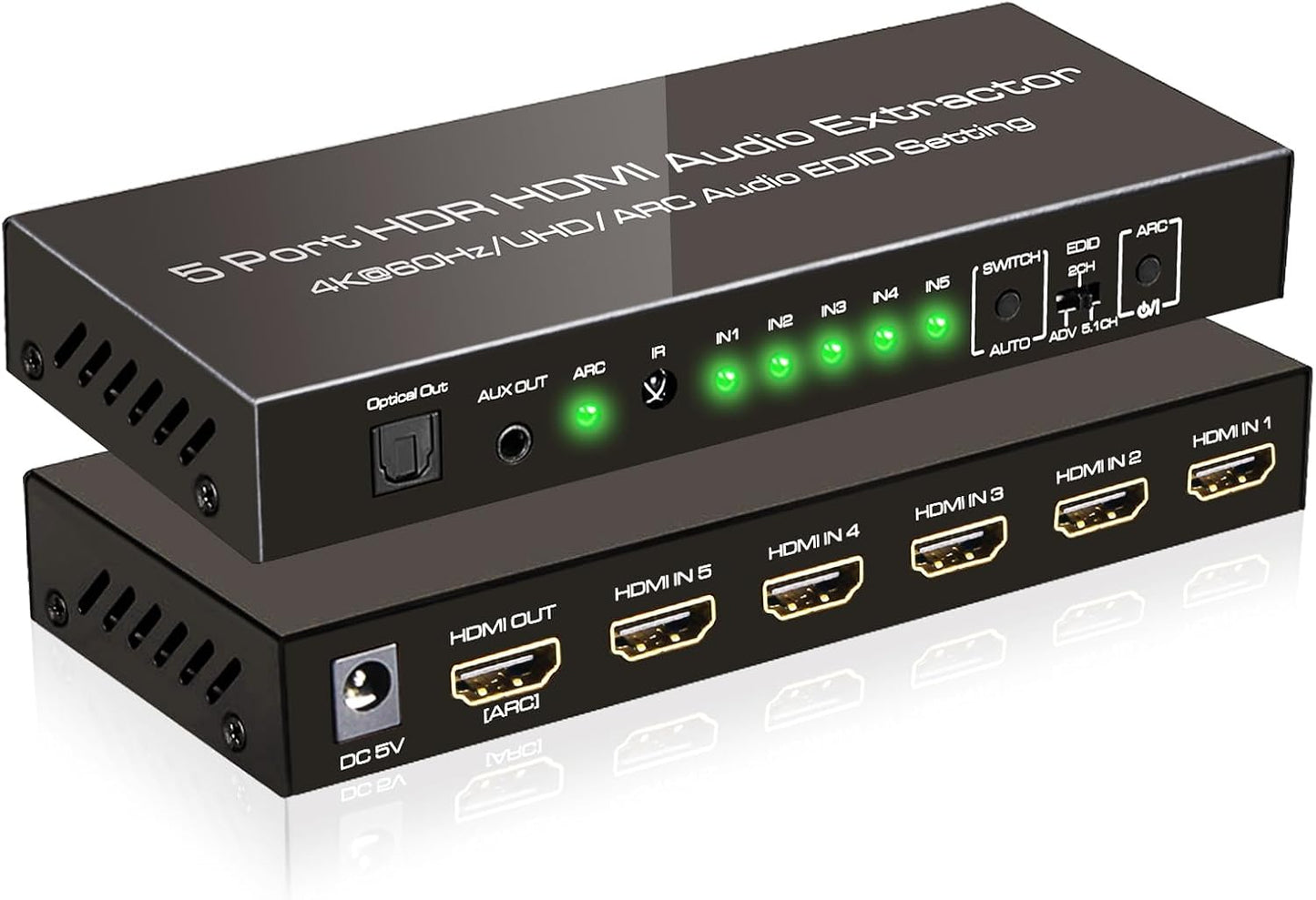 SkycropHD 4K@60Hz HDMI Switcher with Audio Extractor Features
