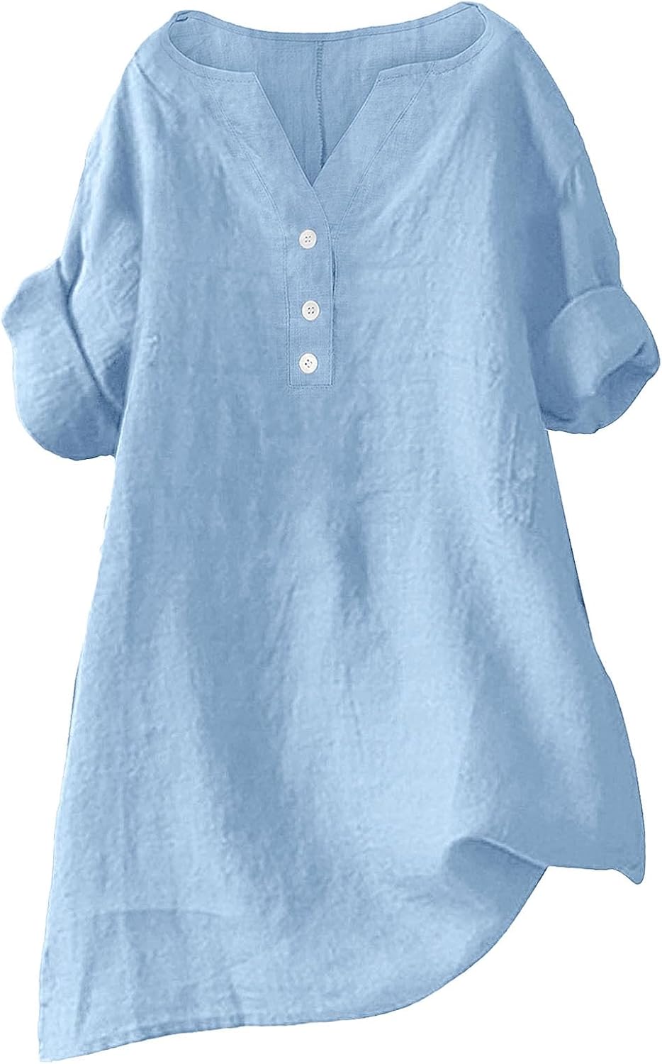 Nantdog 2025 Women's Cooling Linen V-Neck Blouse