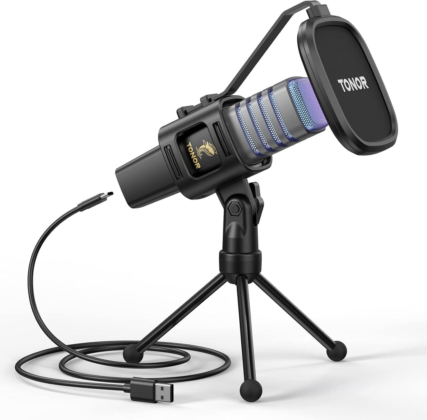 TONOR RGB USB Microphone for Gaming, Streaming, Podcasting