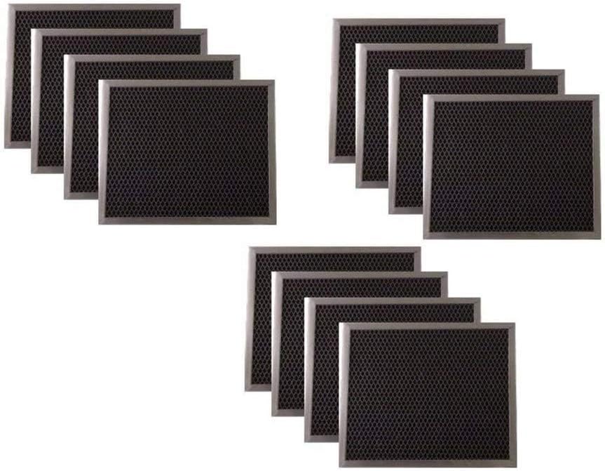 Replacement Charcoal Carbon Filters for Range Hoods - 12 Pack