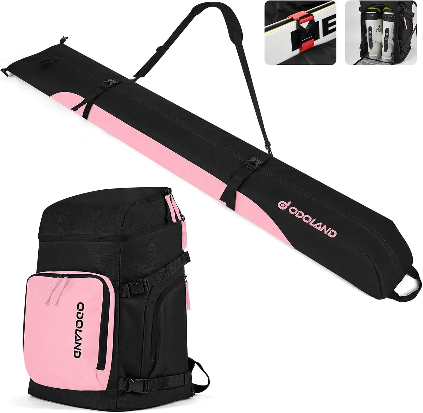 Odoland 50L Ski Bag & Boot Backpack Combo: Travel in Style!