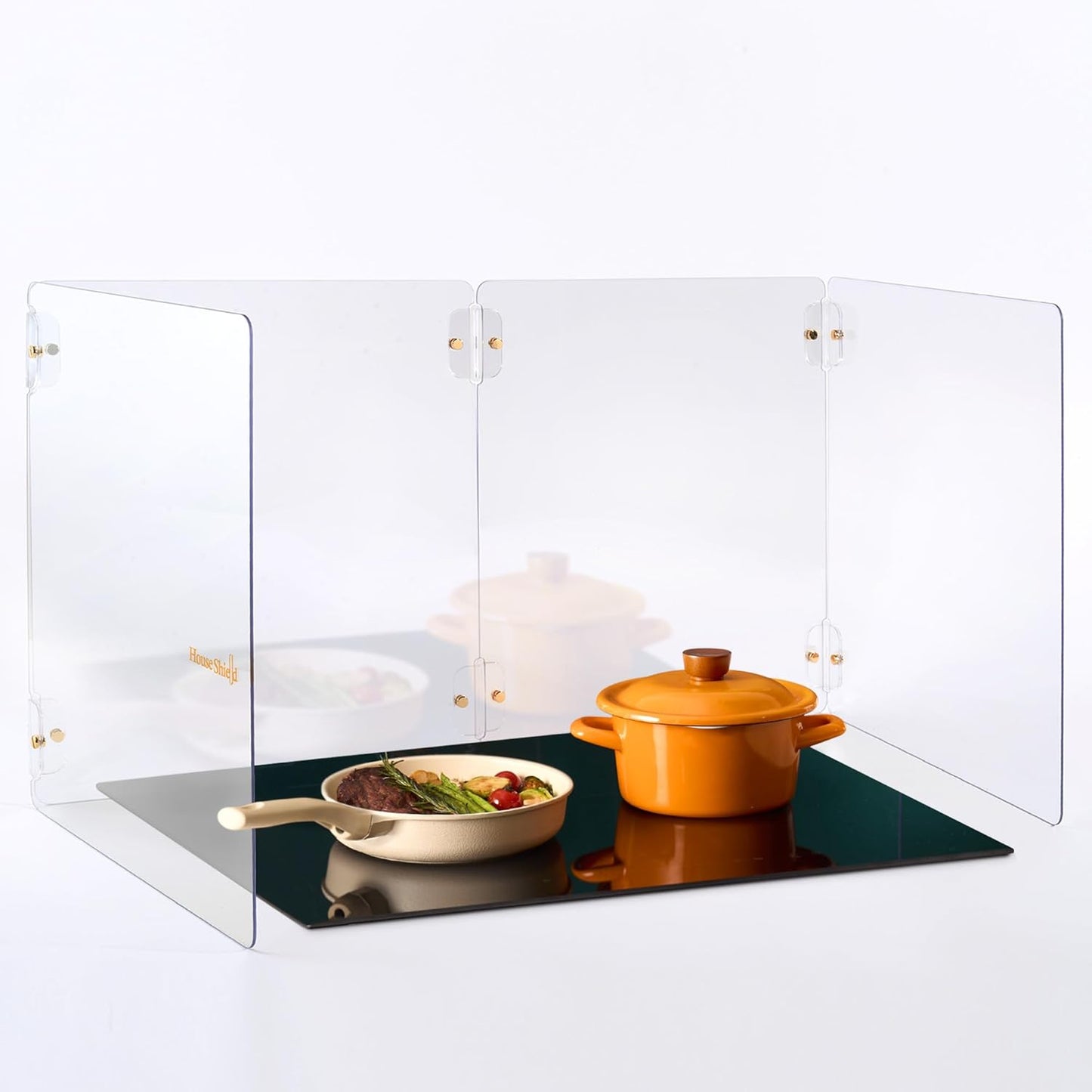 Foldable Transparent Splatter Screen - Grease-Free Cooking! HOUSESHIELD