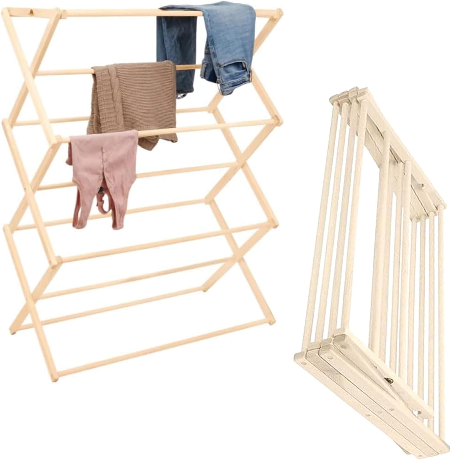Premium American Maple Clothes Drying Rack - Eco-Friendly Solution