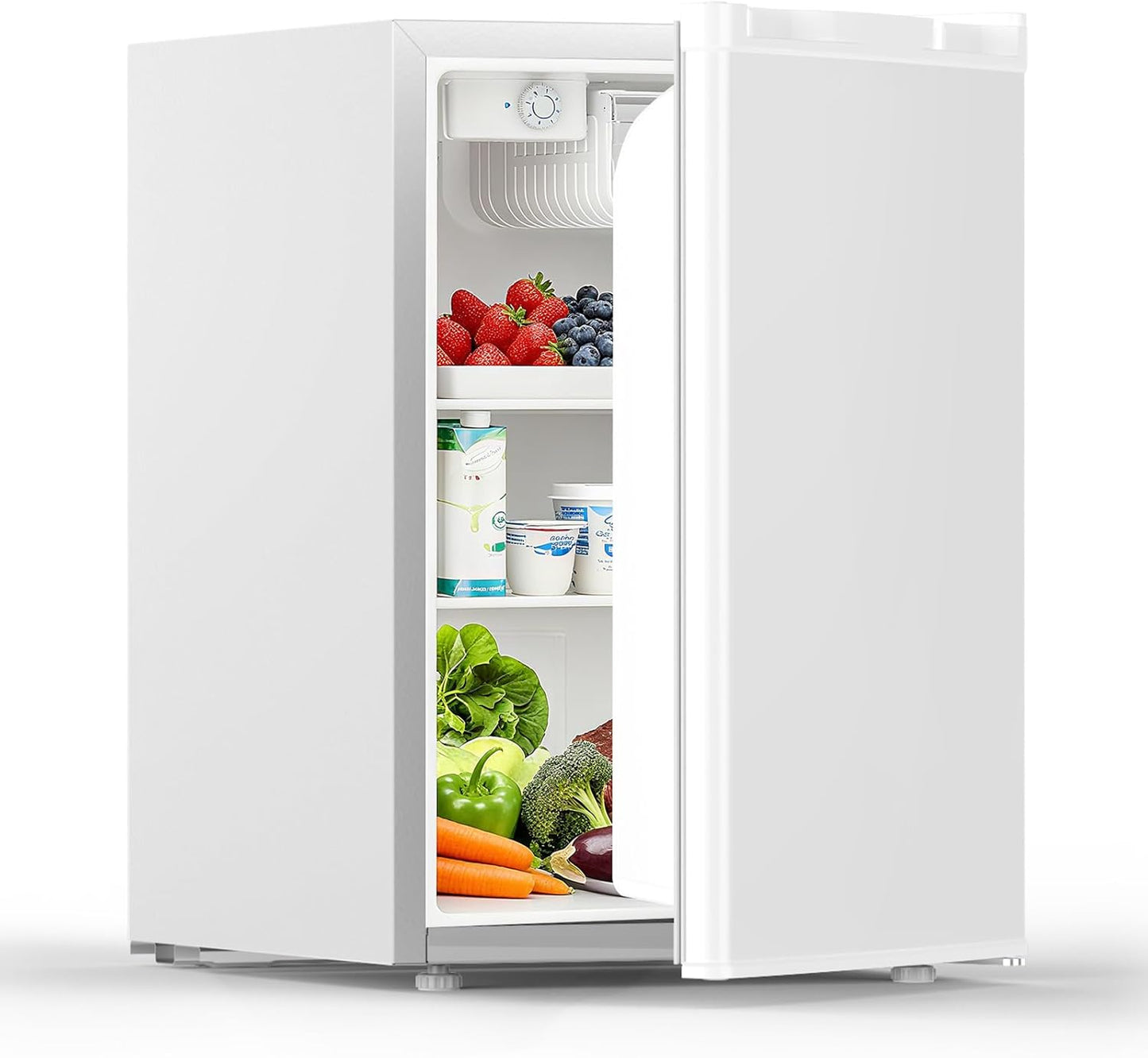 COWSAR 2.6 Cu.Ft Dorm Fridge with Freezer for Small Spaces
